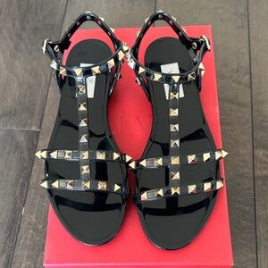 Valentino Rock Stud Jelly Gladiator Sandals